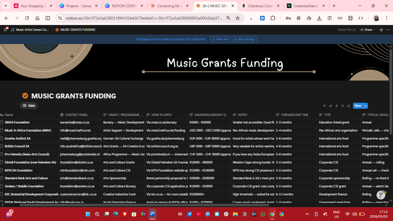 Music Artist Career Command Center screenshot 8