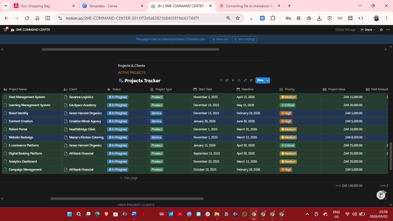 SME Command Center screenshot 5