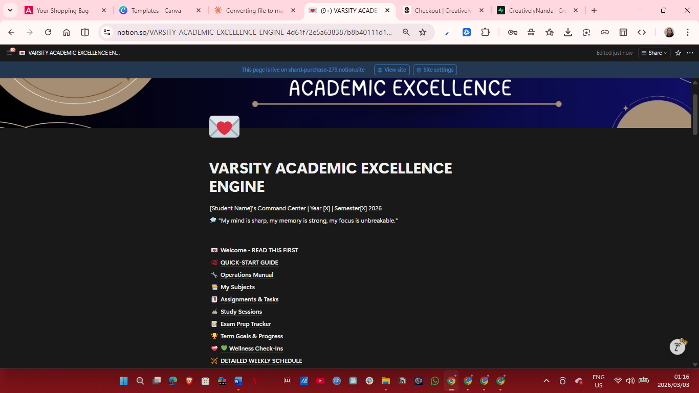 Varsity Academic Excellence Engine screenshot 2